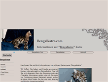 Tablet Screenshot of bengalkatze.com